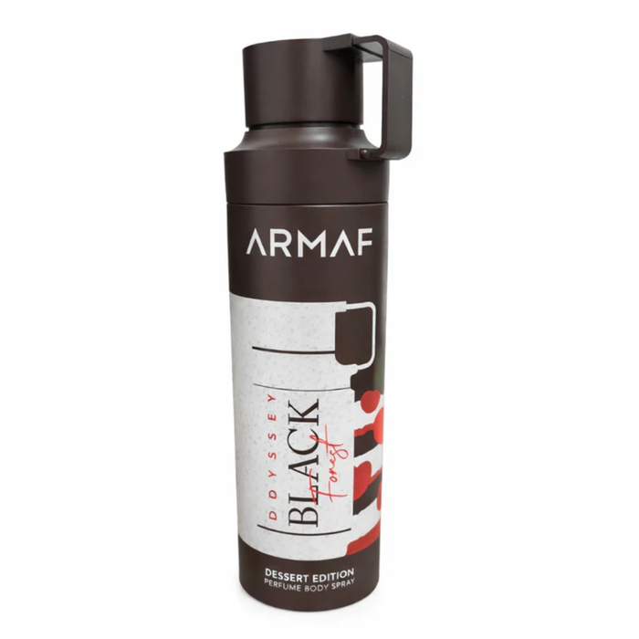 Desodorante Odyssey Black Forest de Armaf en botella de 200ml con diseño elegante y moderno.