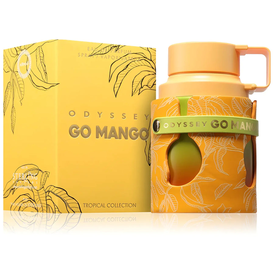 Perfume Odyssey Go Mango de Armaf en frasco de 100 ml, con aroma frutal y vibrante. perfume original Armaf en Premium Perfumes Chile