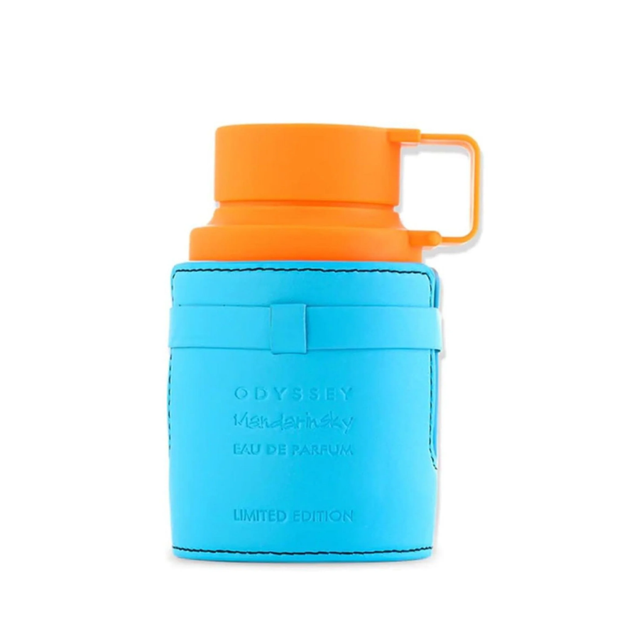 Perfume Armaf Odyssey Mandarin Sky edición limitada, frasco de 100ml con diseño elegante y aroma fresco de mandarina. perfume original Armaf en Premium Perfumes Chile
