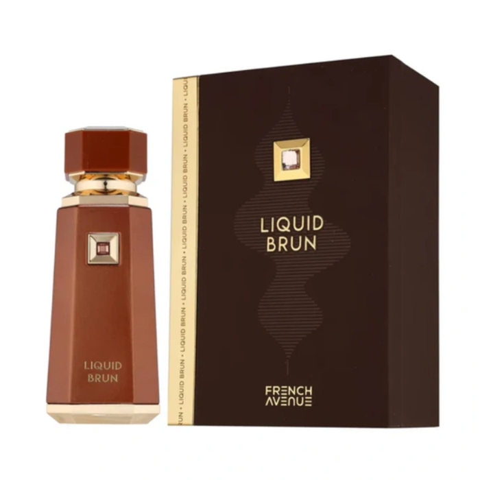 Perfume French Avenue Liquid Brun Edp para hombre, frasco de 100ml con diseño elegante y moderno.
