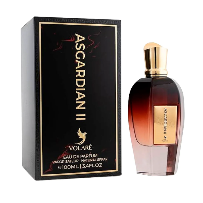 Perfume Asgardian II de Volare EDP 100 ml, frasco elegante, inspirado en Alexandria II Xerjoff, aroma sofisticado y duradero.