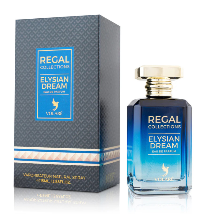 Perfume Volare Elysian Dream Regal Collections EDP 100 ml con frasco elegante y diseño moderno.